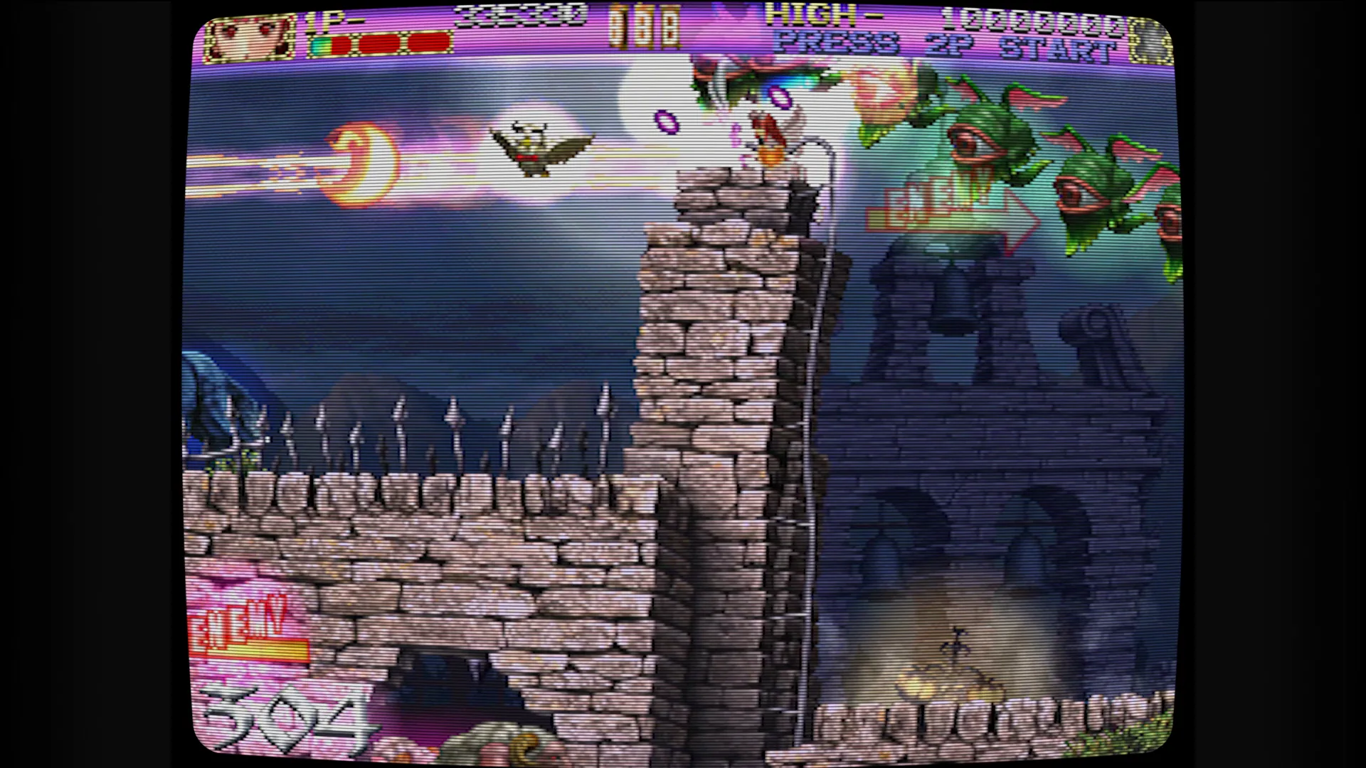 Deathsmiles, arcade, with the CRT geom look