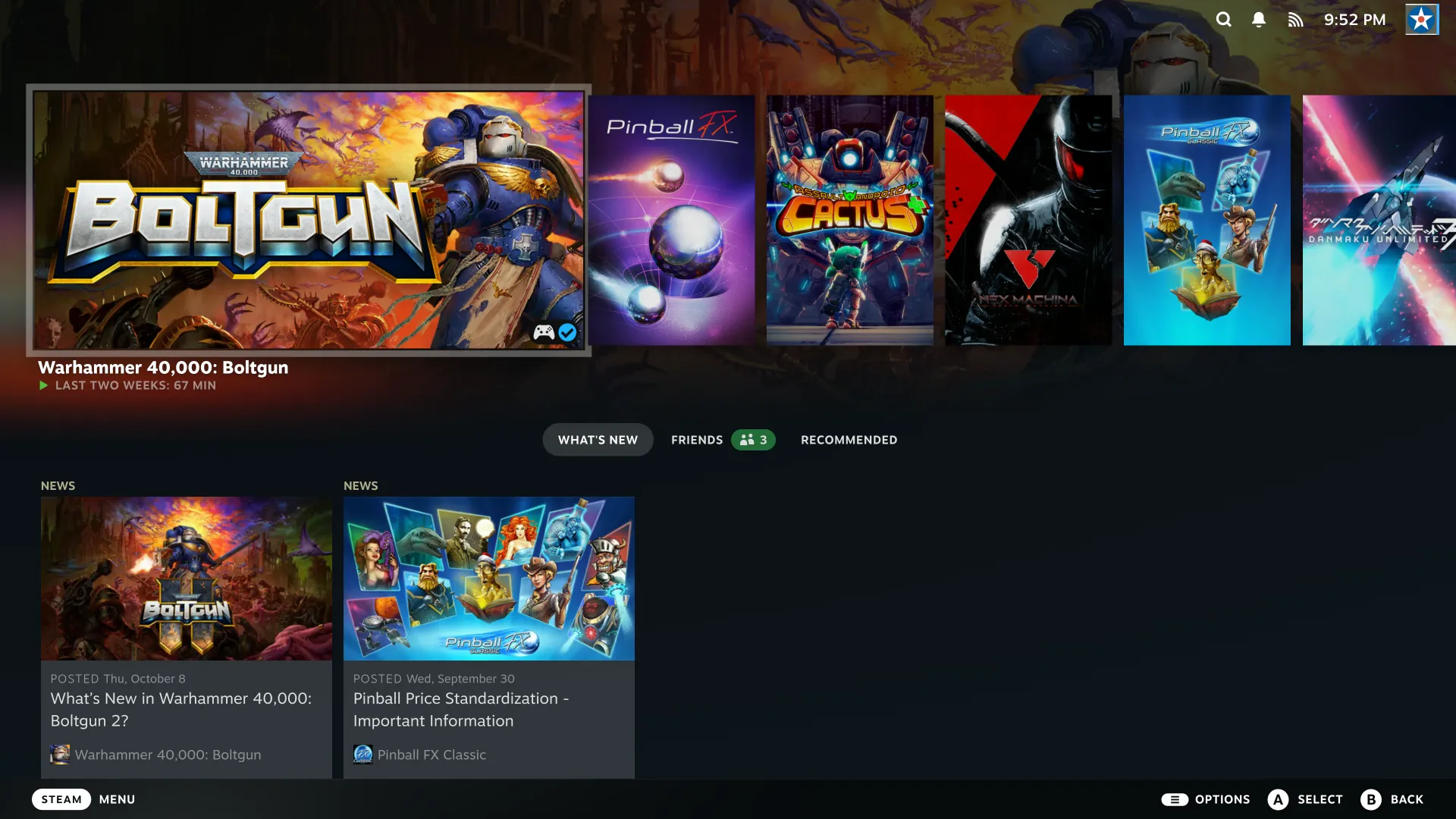 Steam's Big Picture on the console